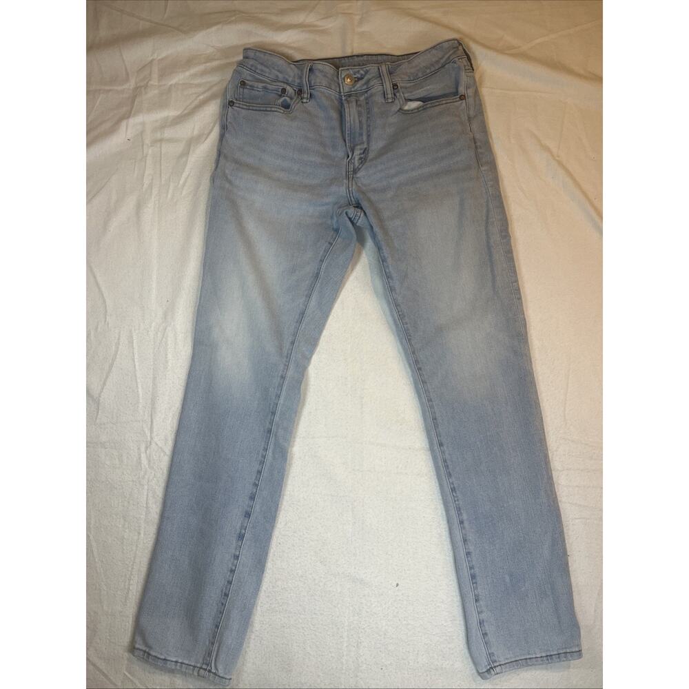 American Eagle Airflex+ Athletic Fit Light‎ Wash Stretch Blue Jeans Mens 32x32
